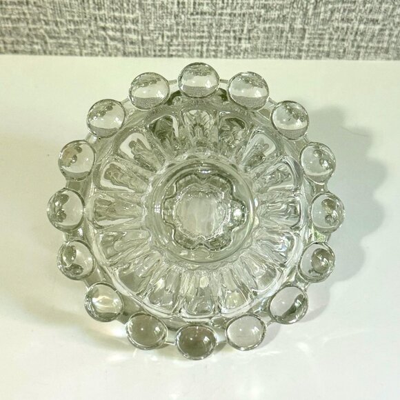 Vintage Anchor Hocking Candlewick Berwick Clear Candlestick Holders ~ Set of 2 - Picture 9 of 10